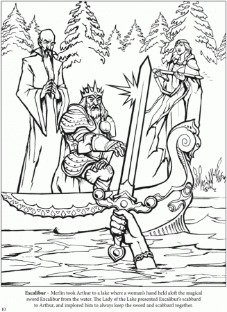 king Arthur Colouring Pages