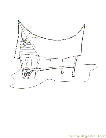 free printable coloring page Building (Architecture > Houses 