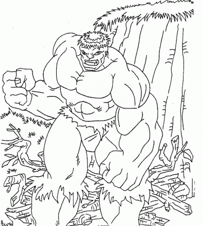 Hulk Coloring Pages : Great Body Incredible Hulk Coloring Page For 