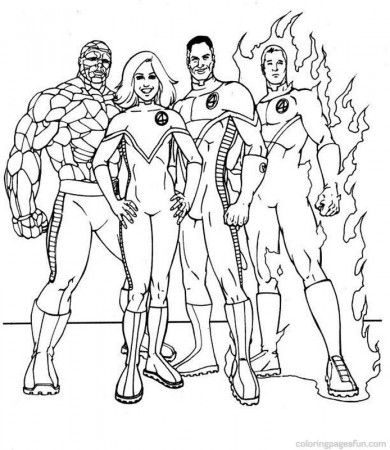Fantastic Four Coloring Pages 6 | Free Printable Coloring Pages 