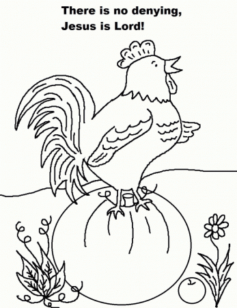 Top Harvest Rooster Pumpkin Coloring Page | Laptopezine.