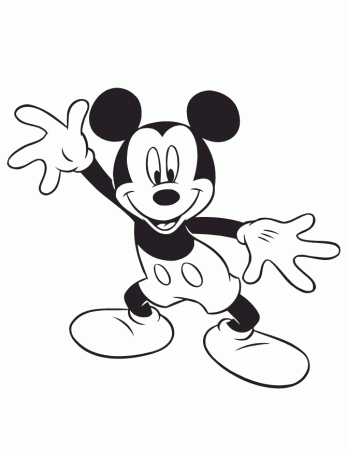 Silly Mickey Mouse Coloring Page | HM Coloring Pages