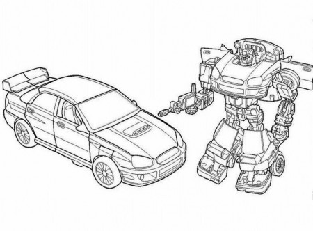 Police Car Transformer Coloring Pages | 99coloring.com
