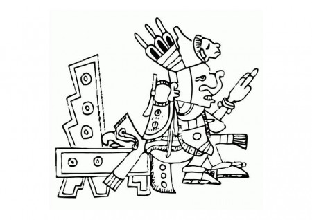 Coloring page aztec - img 11008.