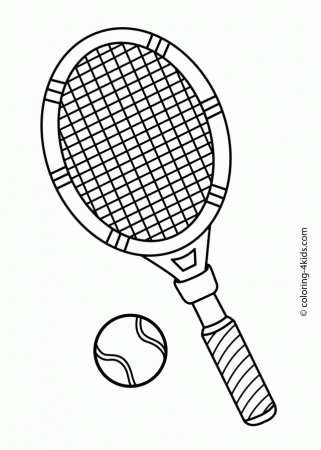 Tennis Sport Coloring Page For Kids Printable Free Coloing 284982 