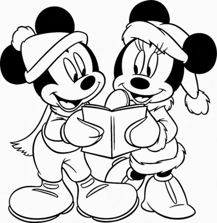 6 Mickey Mouse Disney Christmas Coloring Pages For Kids