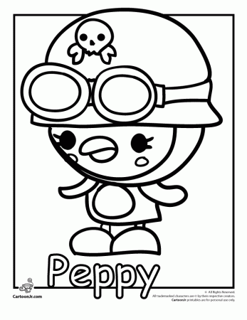 Peppy Penguin "Birdies" Moshi Monster Coloring Page | Cartoon Jr.