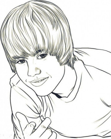 Justin Bieber Coloring Pages Print | 99coloring.com