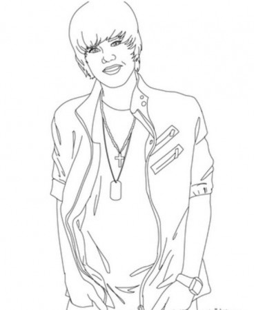 Justin Bieber with Hands in Pockets Coloring Page – Printable 
