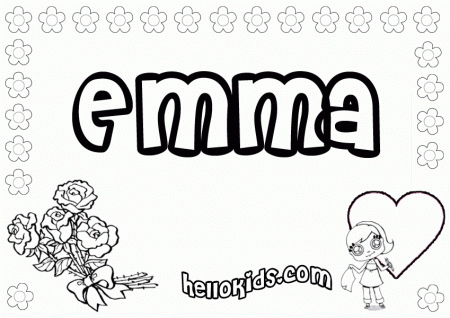 Emma coloring page girls name