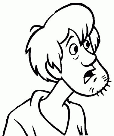 Shaggy Scooby Doo Coloring Page - KidsColoringSource.