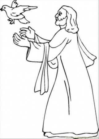 Coloring Pages Easter Dove (Entertainment > Holidays) - free 