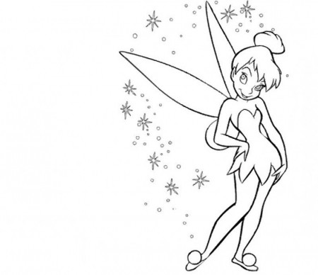 A Very Pretty Tinker Bell Coloring Page - Kids Colouring Pages