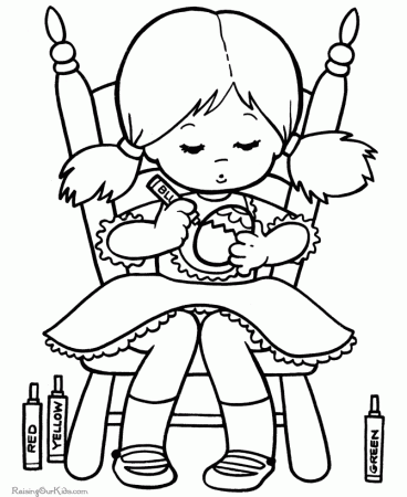 Kid Colouring Pages for Easter - 011
