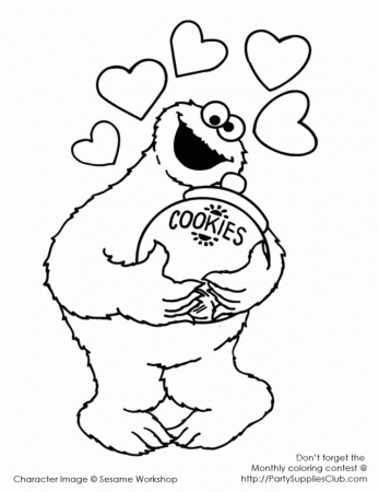 Baby Cookie Monster Coloring Pages Coloring Online Coloring 172185 