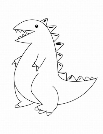 Cute Dinosaur Coloring Pages For Kids | 99coloring.com