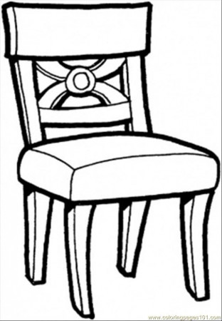 Coloring Pages Kitchen Chair (Other > Furnitures) - free printable 