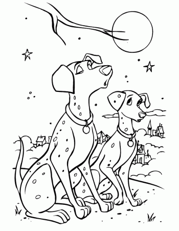 100 and 1 dalmations Colouring Pages