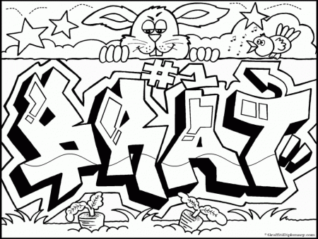 Graffiti Words Coloring Pages Car Pictures