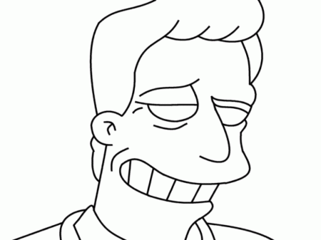 Funny Face The Simpsons Father coloring pages for kids | coloring 