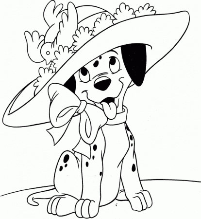 Dalmatian Dog Coloring Page | Kids Coloring Page