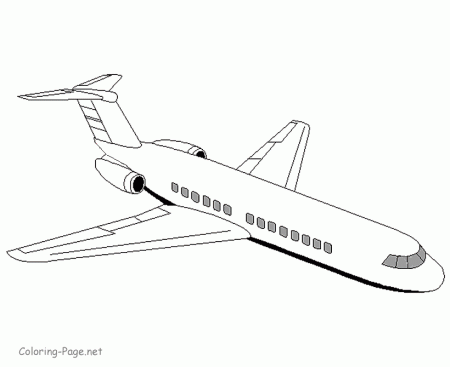 Airplane coloring page - 01