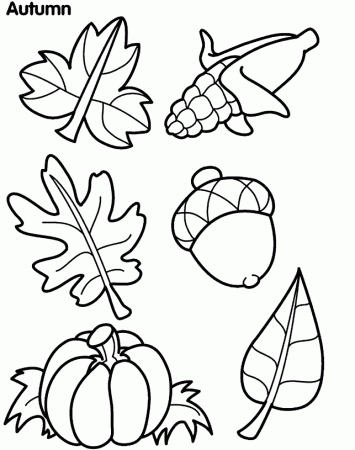 Autumn Leaves Coloring Page | needles