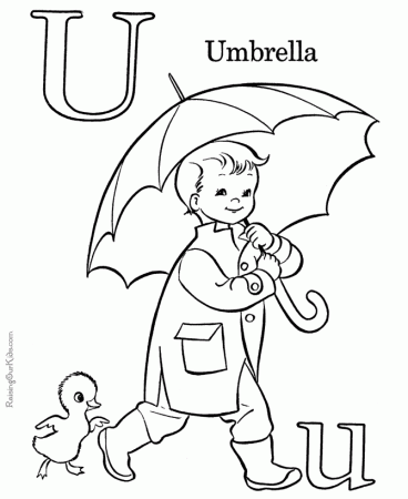 ABC picture to color - Letter U - 025