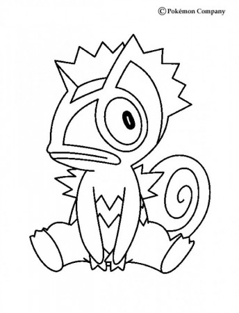 NORMAL POKEMON coloring pages - Kecleon sitting