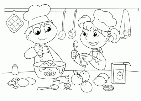 colorwithfun.com - Baking Coloring Pages For Kids