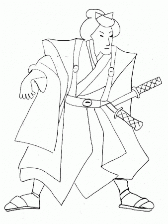 Samurai Ninja Colouring Pages (page 2)