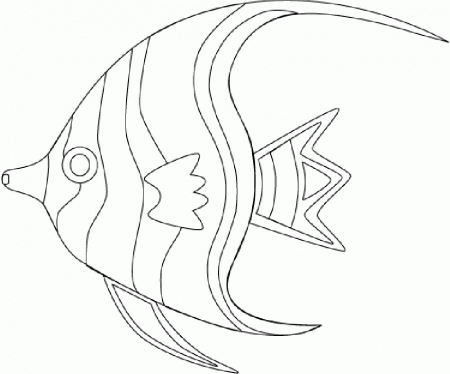 Coloring Book Tropical Fish