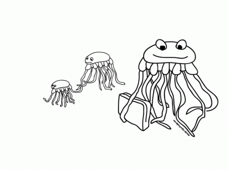 jellyfish family coloring page - Download & Print Online Coloring 