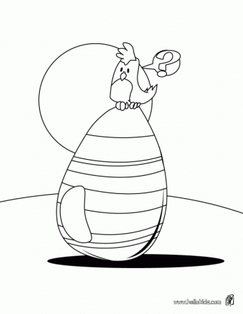 EASTER CHICK Coloring Pages Chick On Giant Egg 250219 Henny Penny 
