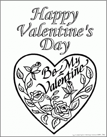 Valentine Coloring Pages Coloring Page 2014 | Sticky Pictures