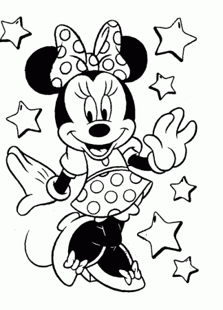 Minnie Mouse Birthday Coloring Pages | 99coloring.com