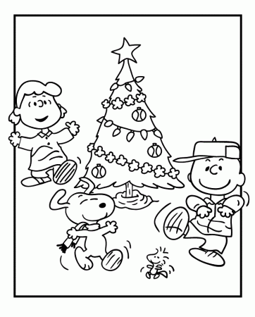 Snoopy Christmas Coloring Pages