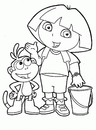 Dora In The Forest Coloring For Kids |Dora coloring pages Kids 