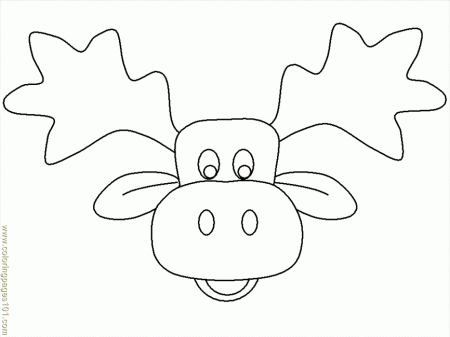Head Moose Coloring Pages - Kids Colouring Pages