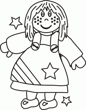 Patriotic Girl Coloring Page | Greatest Coloring Book