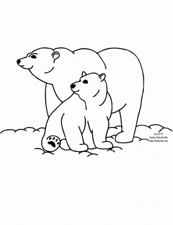 Baby Polar Bear Coloring Pages 469 | Free Printable Coloring Pages