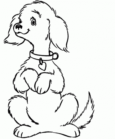 The Small Dog Was Acting Funny Coloring Page |Dog coloring pages 