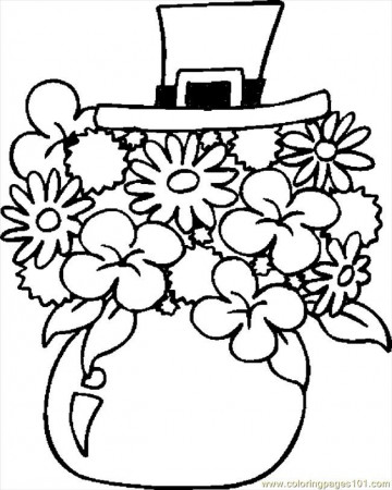 Coloring Pages Bouquet (Holidays > St. Patrick's Day) - free 