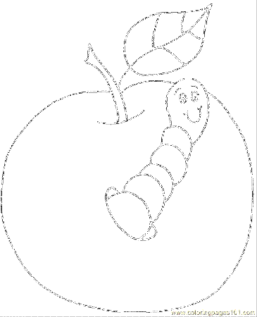 Coloring Pages Apple2 (Food & Fruits > Apples) - free printable 