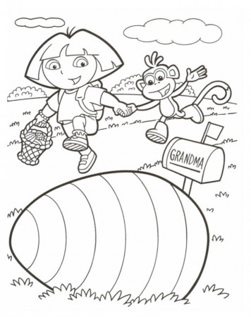 Dora The Explorer and Her Friends Coloring Pages: Dora The 