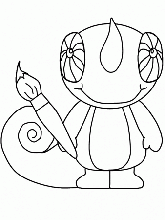 Chameleon Animals Coloring Pages & Coloring Book