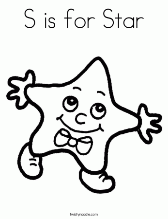 s is for star Colouring Pages