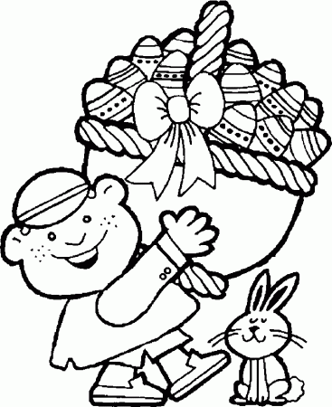 Free Printable Easter Coloring Boy | kids coloring pages 
