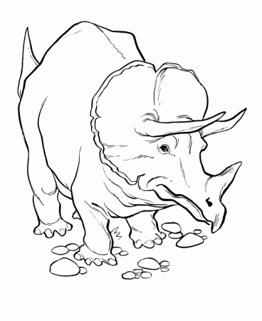 Dinosaur Coloring Sheets | Printable Triceratops coloring page and 