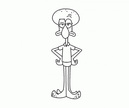 Spongebob Coloring Pages Squidward - Coloring Home